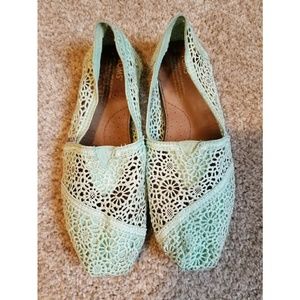 TOMS Crochet Classics Mint Green
